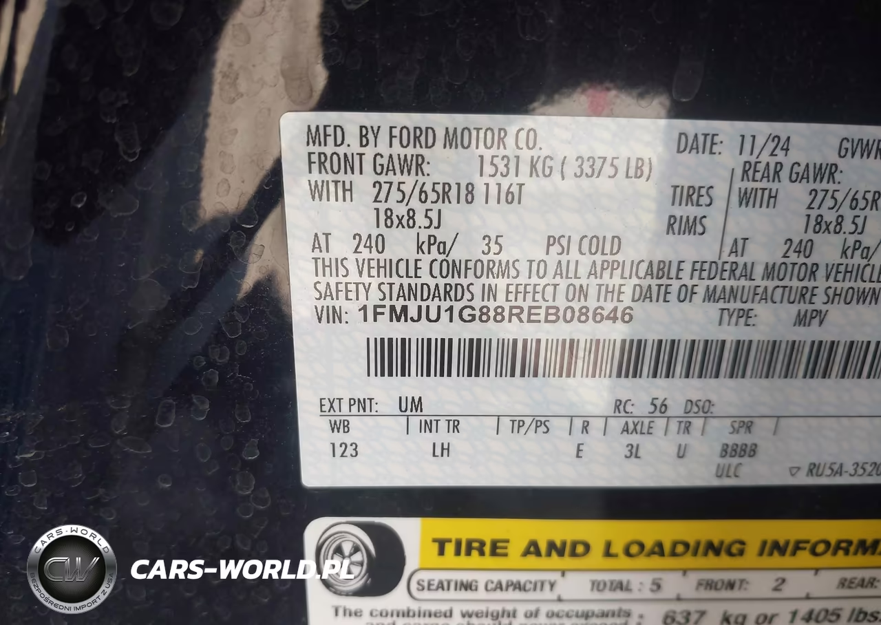 2024 Ford Expedition Xl VIN:1FMJU1G88REB08646 - 9