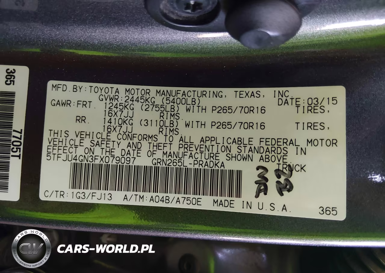 2015 Toyota Tacoma Prerunner V6 VIN:5TFJU4GN3FX079097 - 9