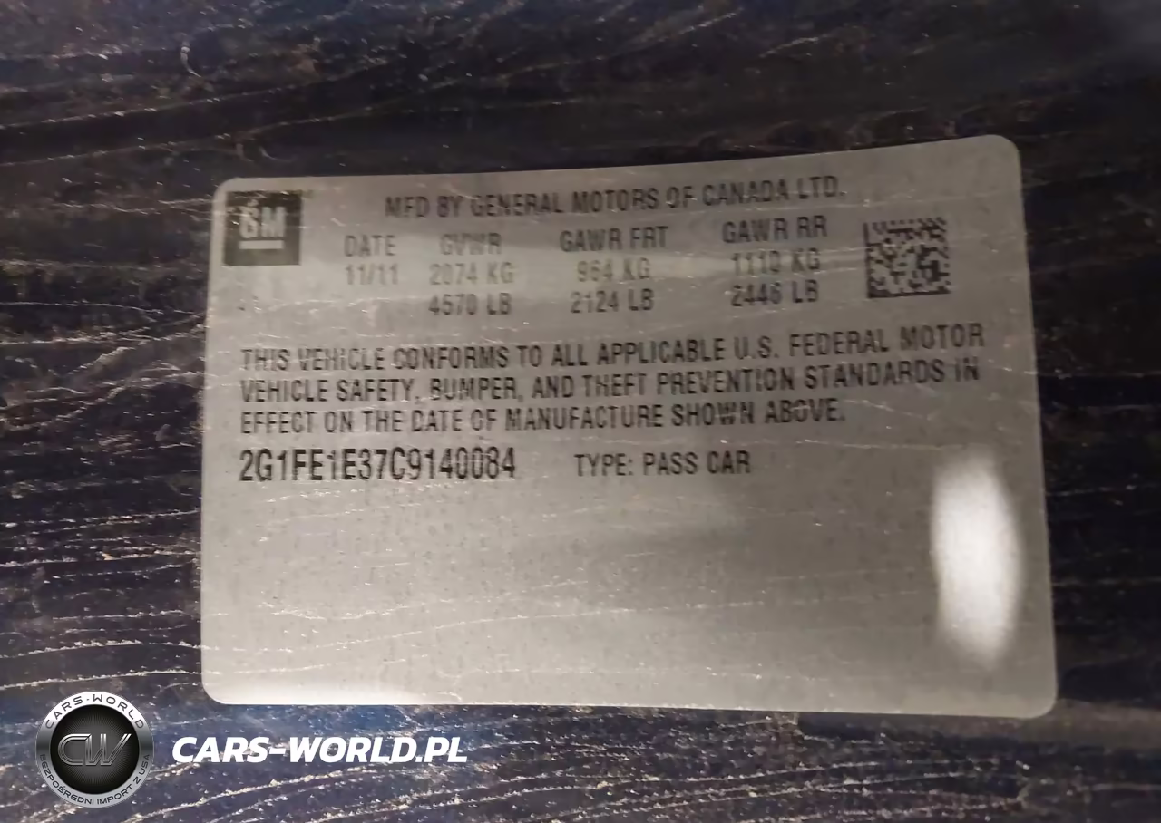 2012 Chevrolet Camaro 1Ls VIN:2G1FE1E37C9140084 - 9