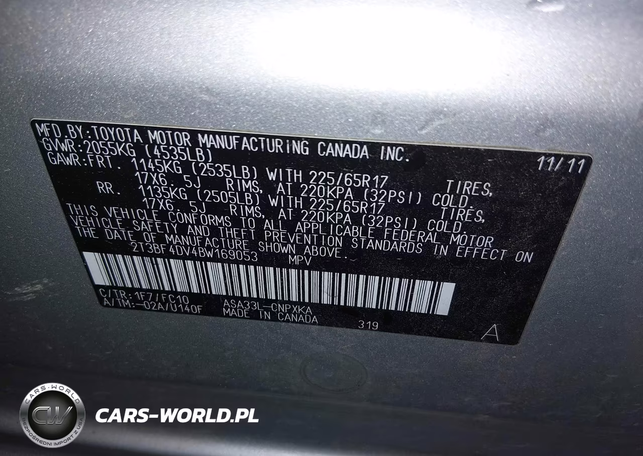 2011 Toyota Rav4 VIN:2T3BF4DV4BW169053 - 9