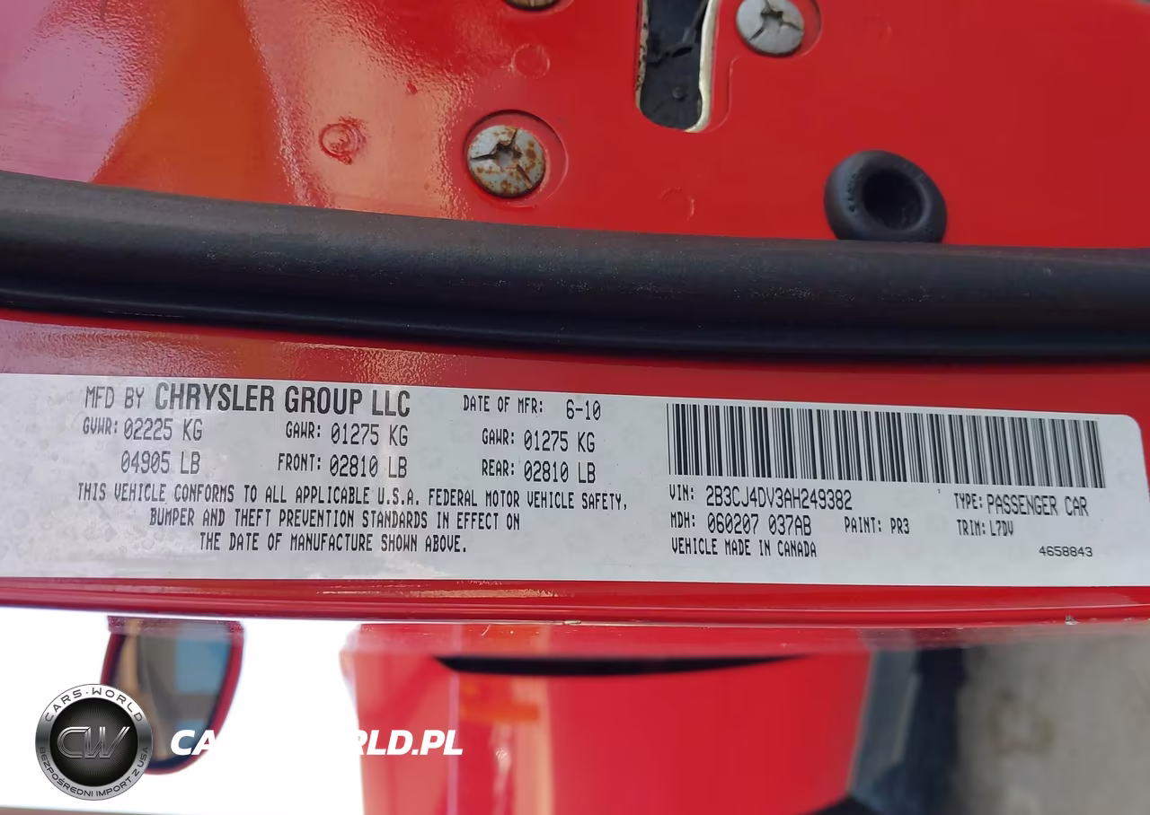 2010 Dodge Challenger Se VIN:2B3CJ4DV3AH249382 - 9