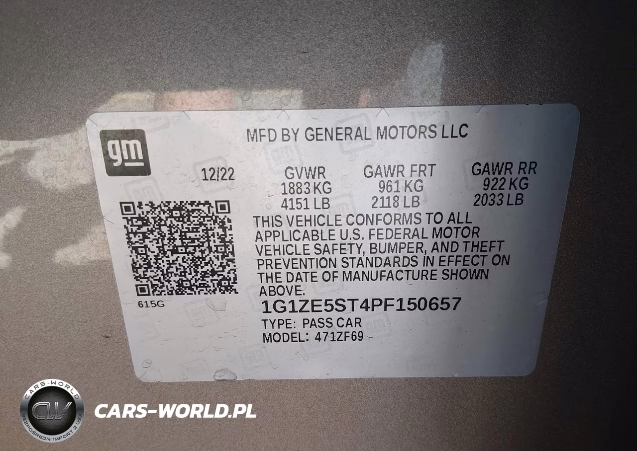2023 Chevrolet Malibu Fwd 2Lt VIN:1G1ZE5ST4PF150657 - 9