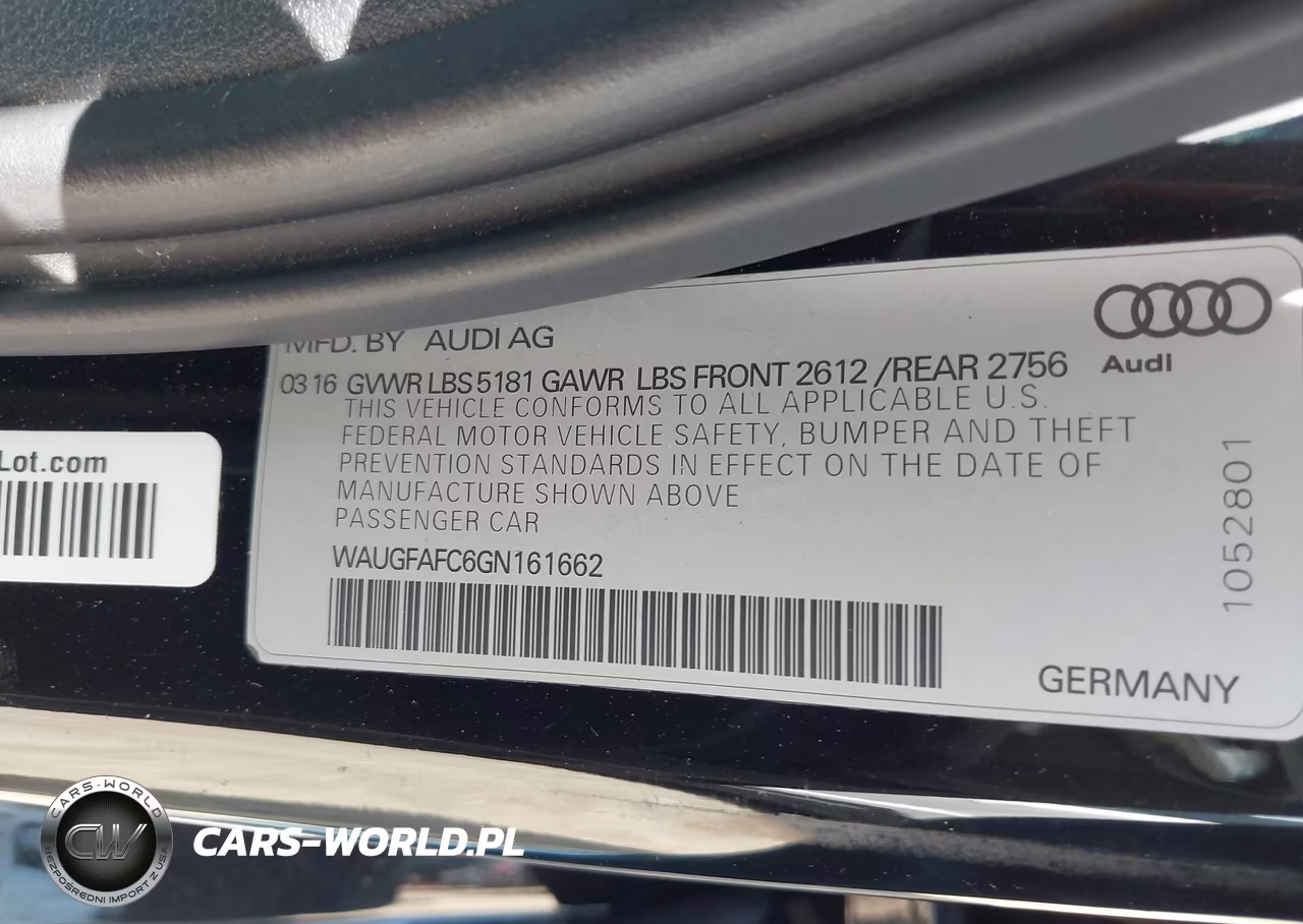 2016 Audi A6 2.0T Premium Plus VIN:WAUGFAFC6GN161662 - 9