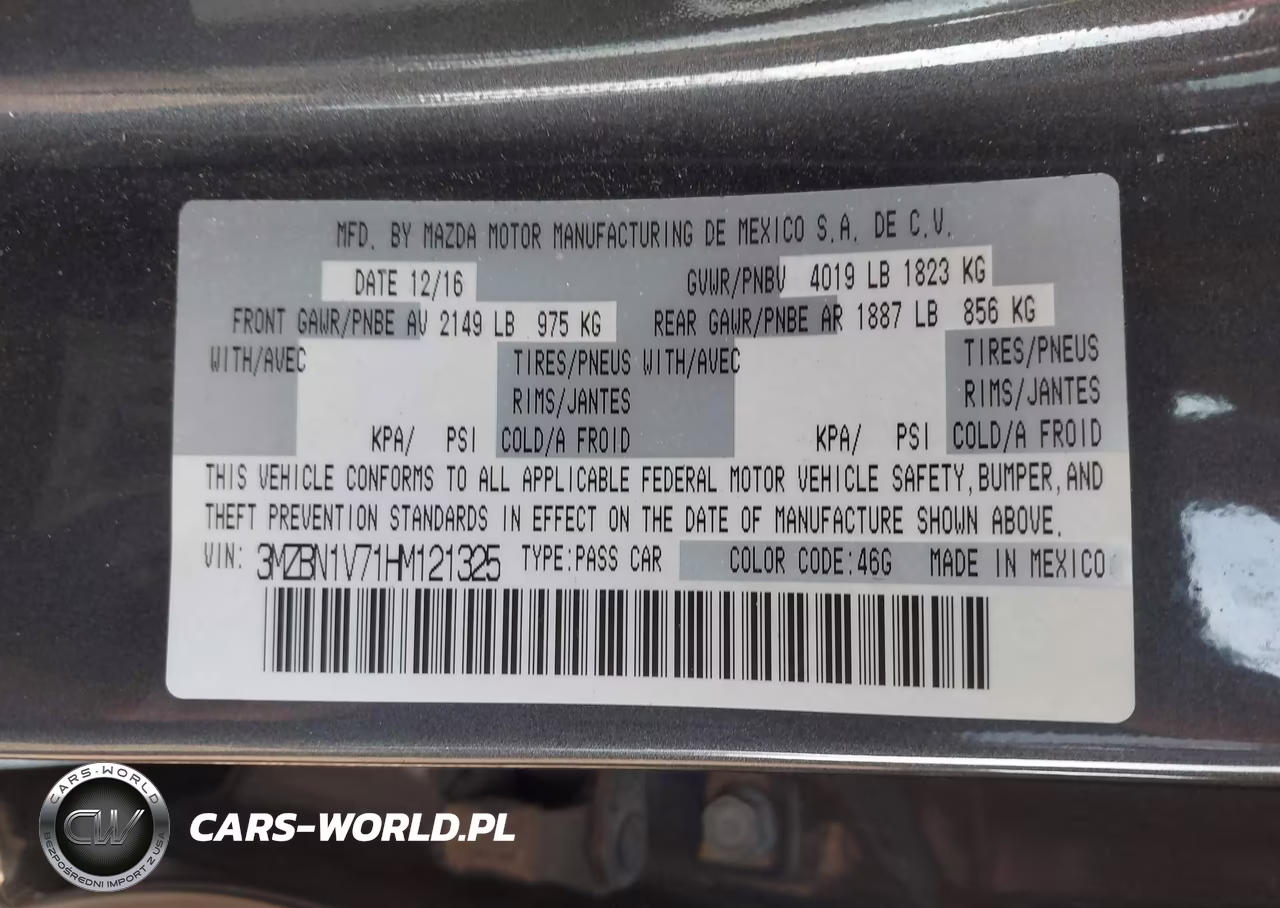 2017 Mazda Mazda3 Touring VIN:3MZBN1V71HM121325 - 9
