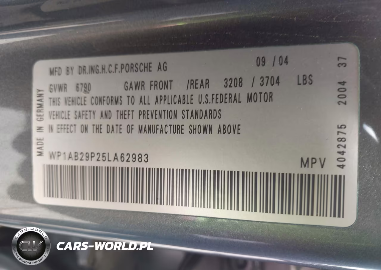 2005 Porsche Cayenne S VIN:WP1AB29P25LA62983 - 9