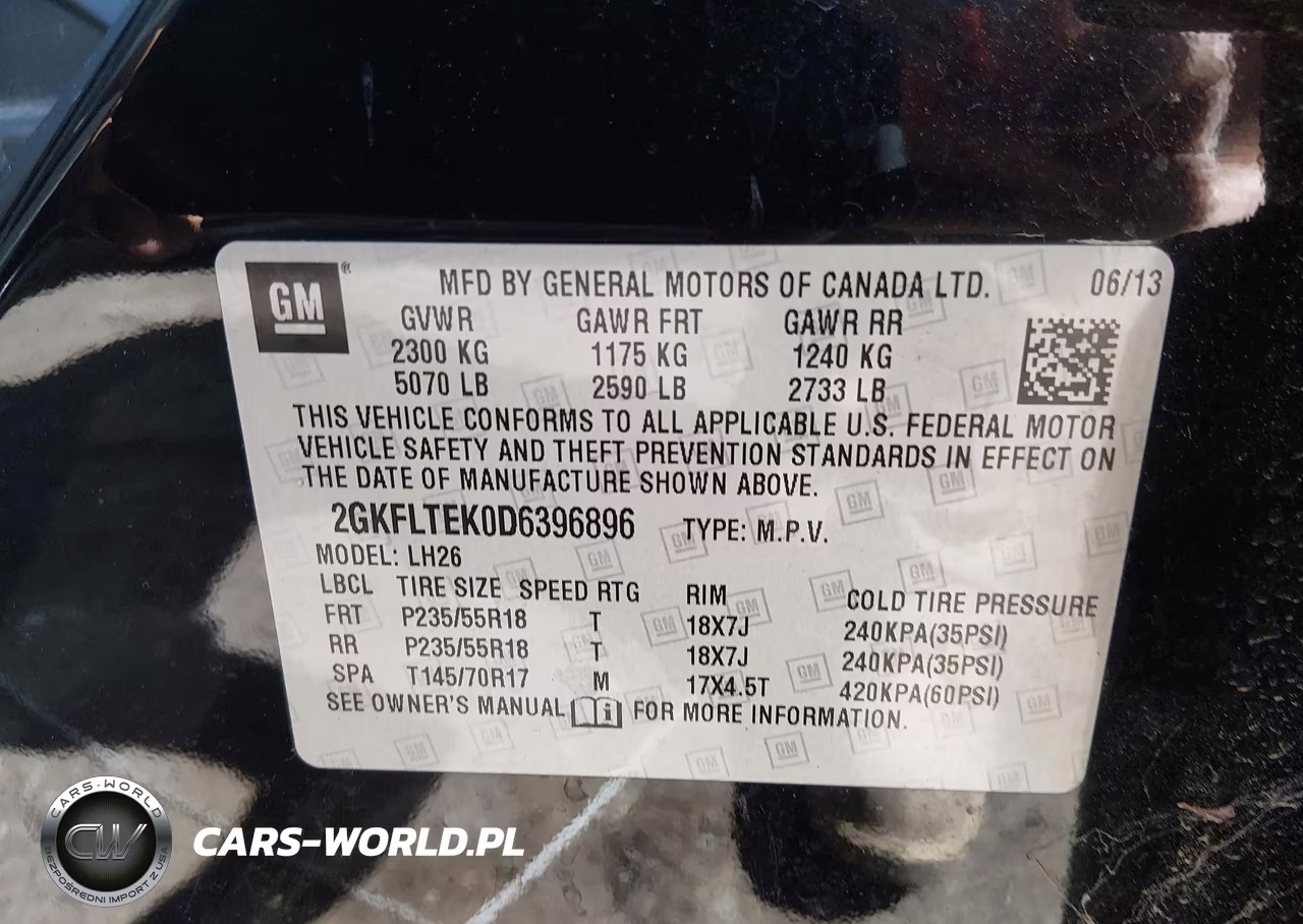 2013 GMC Terrain Sle VIN:2GKFLTEK0D6396896 - 9