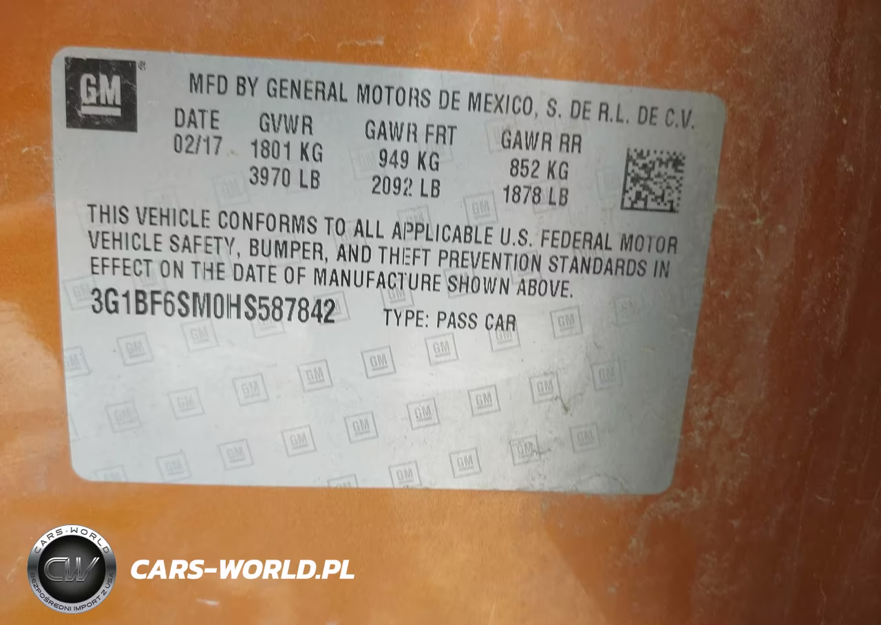 2017 Chevrolet Cruze Premier Auto VIN:3G1BF6SM0HS587842 - 9