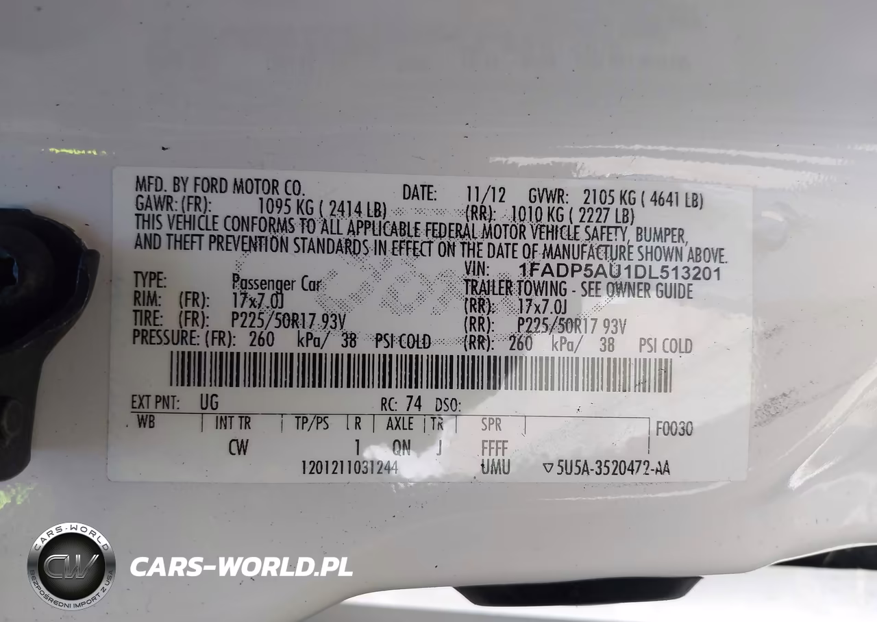 2013 Ford C-Max Hybrid Se VIN:1FADP5AU1DL513201 - 9