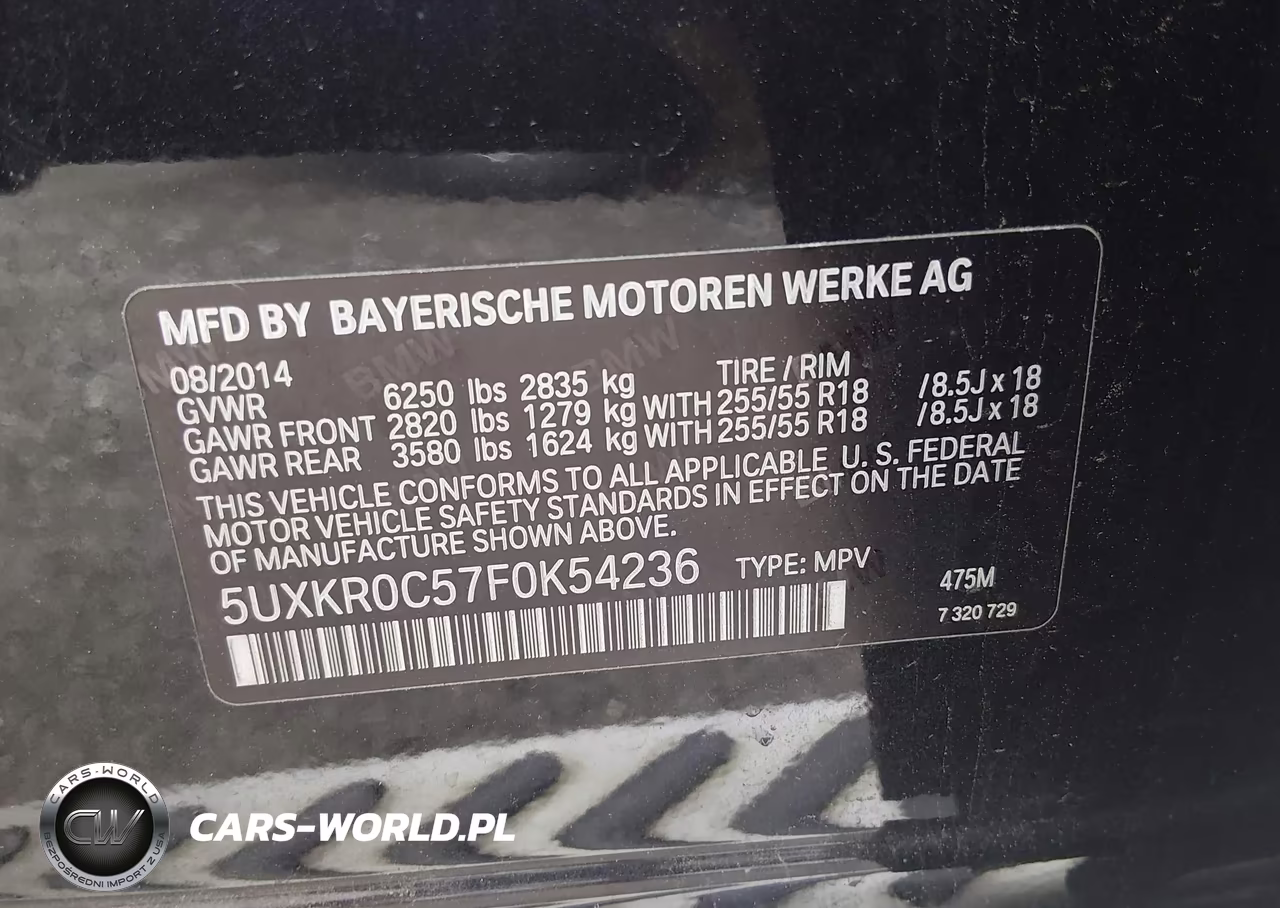 2015 BMW X5 xDrive35I VIN:5UXKR0C57F0K54236 - 9