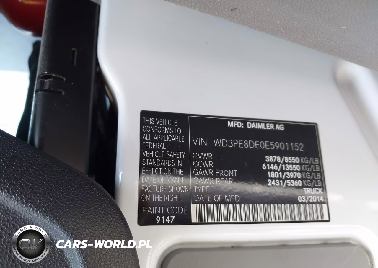 2014 Mercedes-Benz Sprinter 2500 High Roof VIN:WD3PE8DE0E5901152 - 9