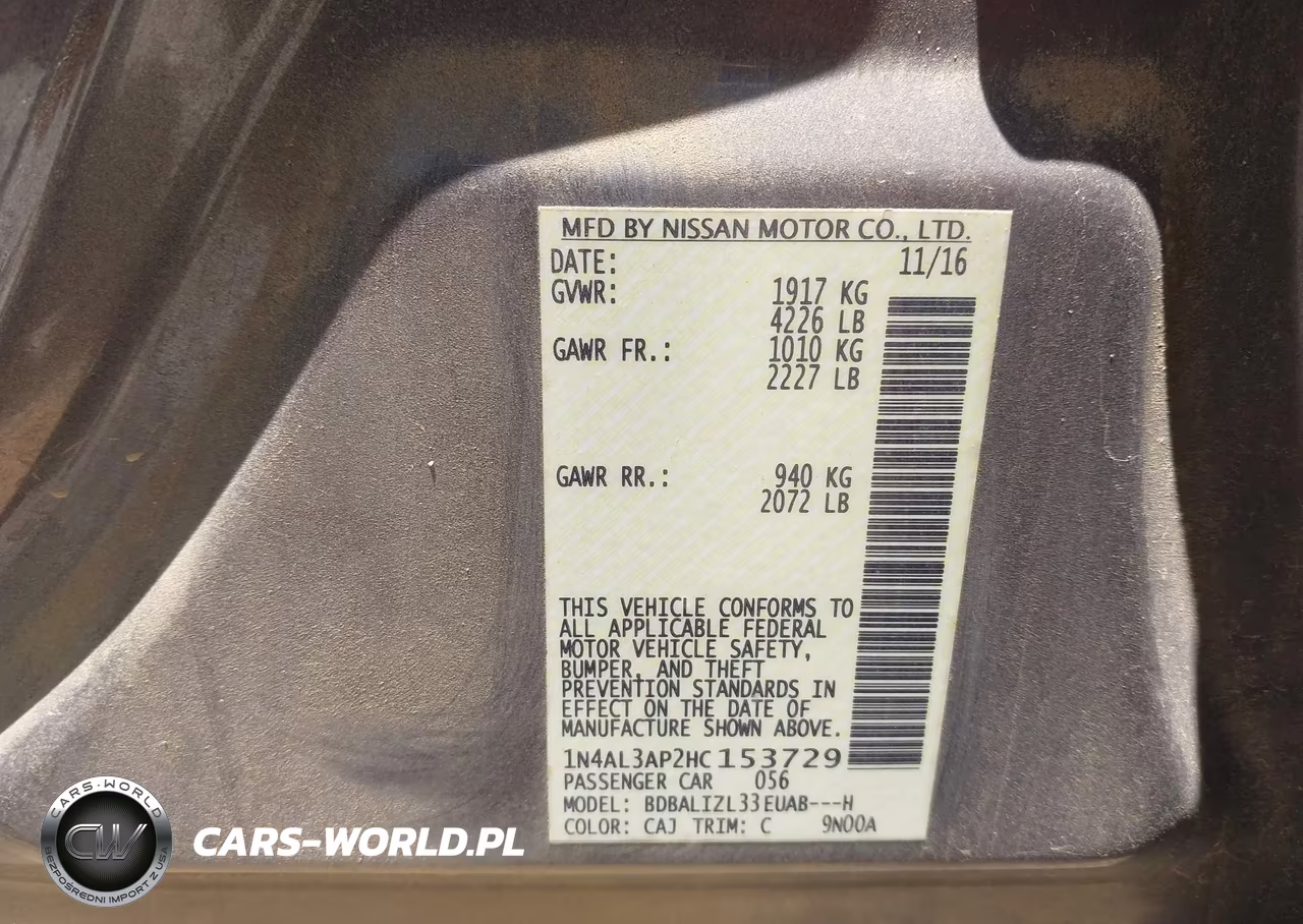 2017 Nissan Altima 2.5 Sv VIN:1N4AL3AP2HC153729 - 9