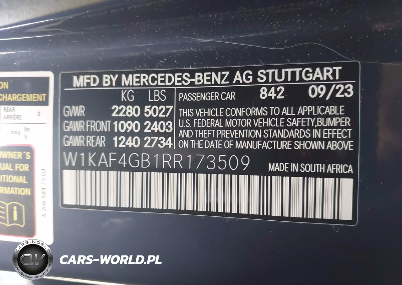 2024 Mercedes-Benz C 300 VIN:W1KAF4GB1RR173509 - 9