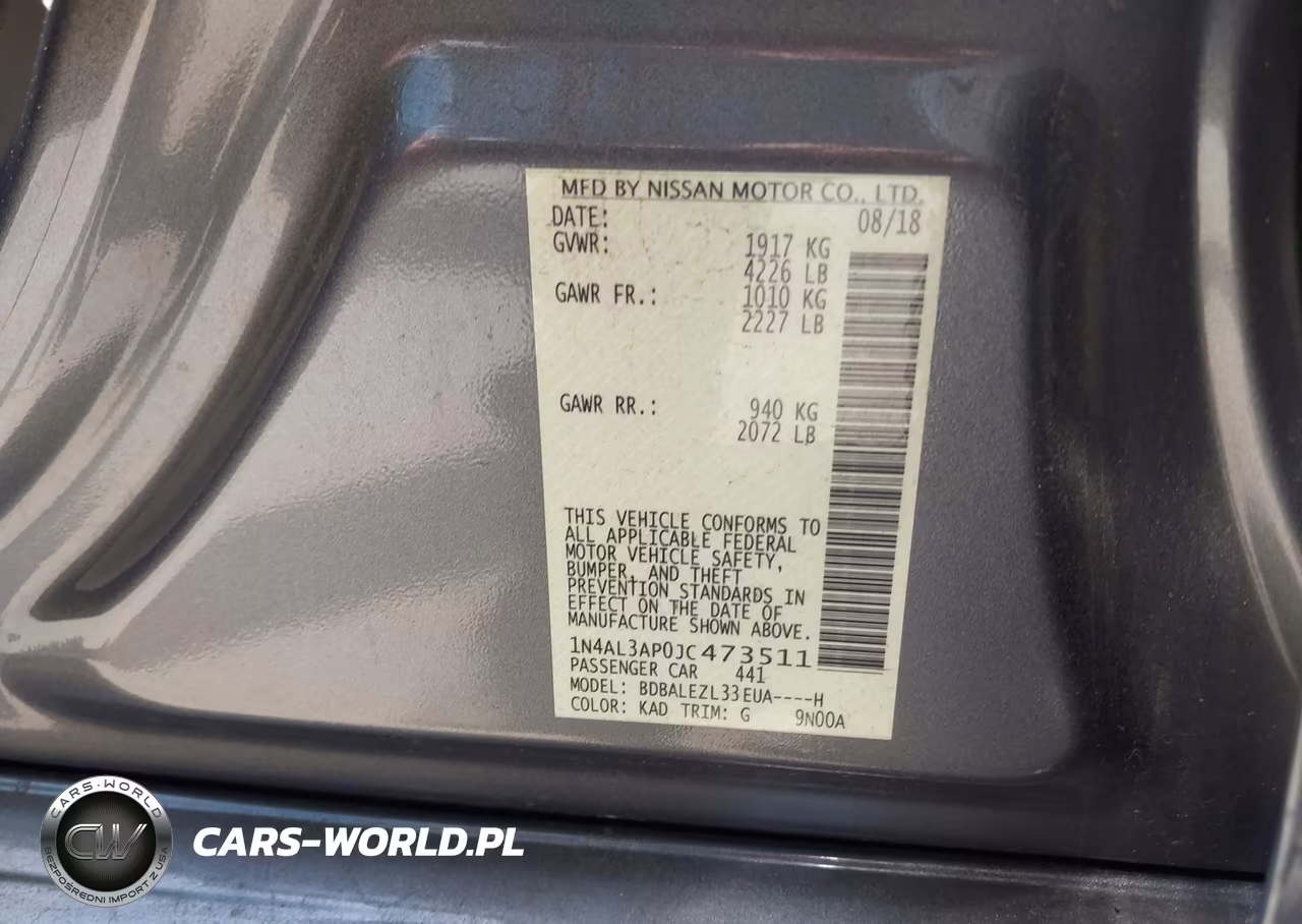 2018 Nissan Altima 2.5 S VIN:1N4AL3AP0JC473511 - 9