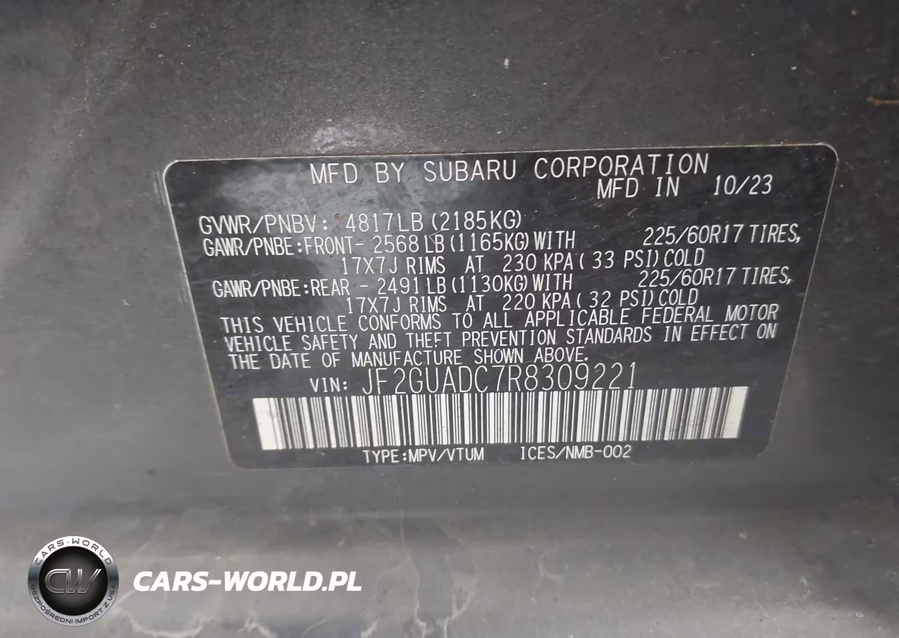 2024 Subaru Crosstrek Premium VIN:JF2GUADC7R8309221 - 9