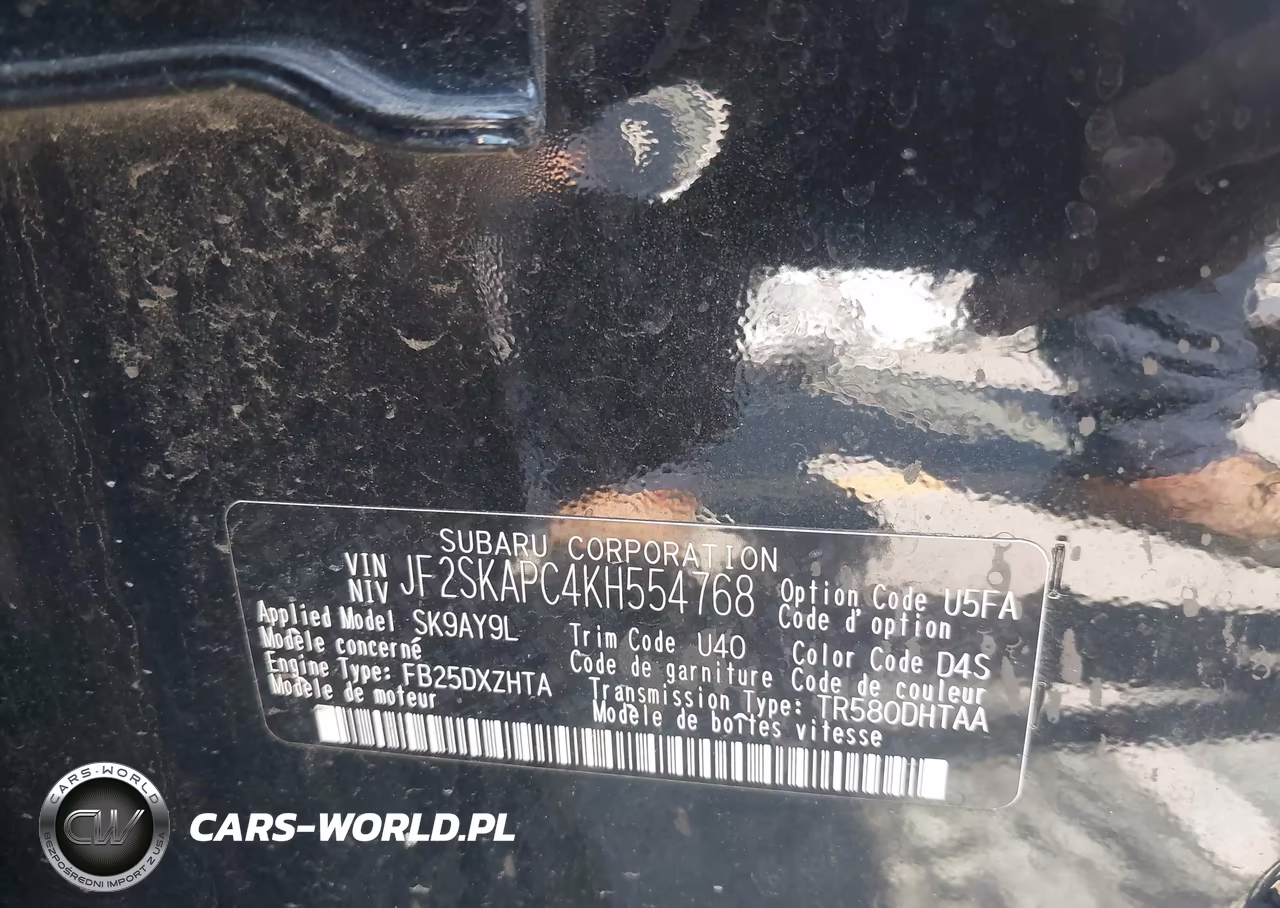 2019 Subaru Forester Sport VIN:JF2SKAPC4KH554768 - 9