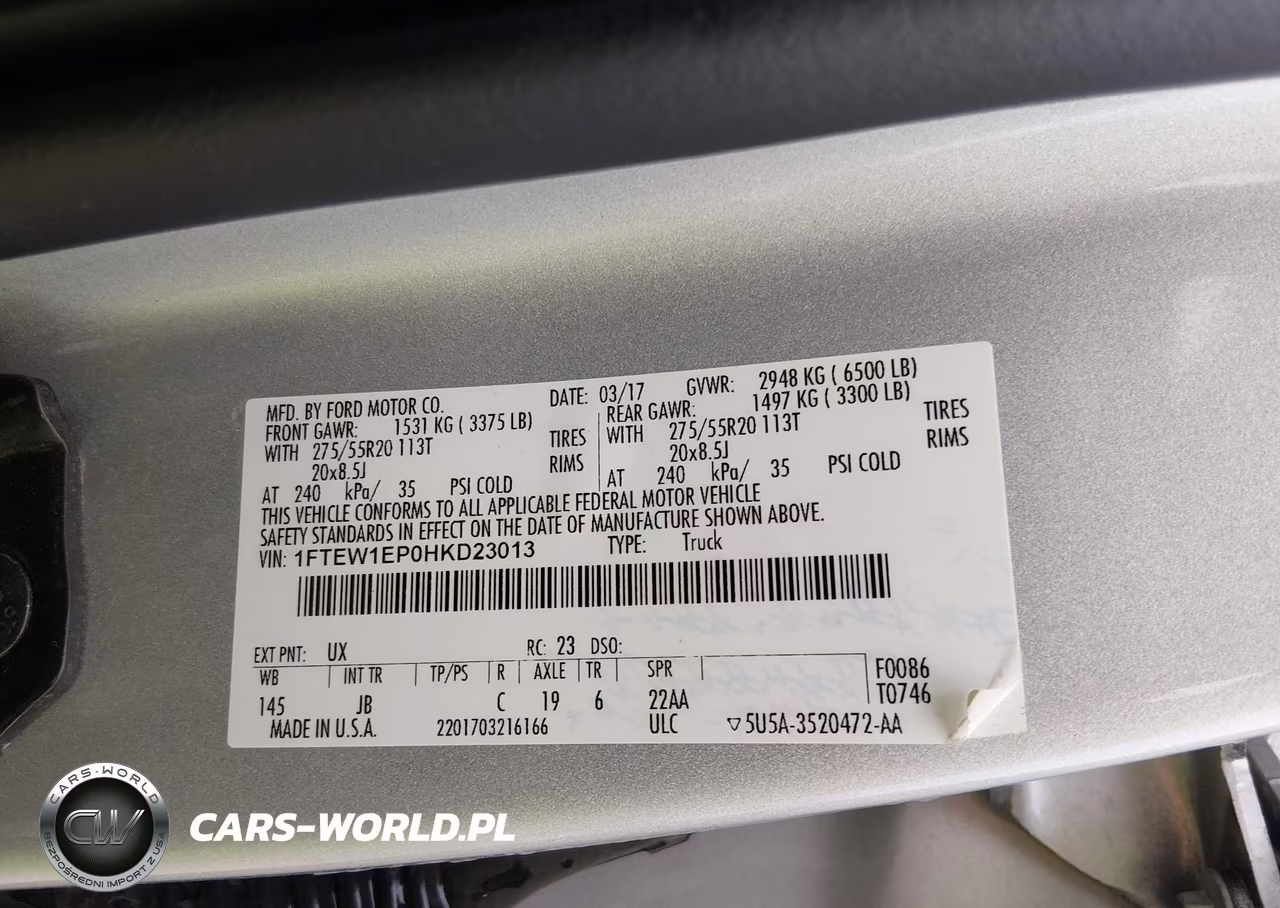 2017 Ford F-150 Xlt VIN:1FTEW1EP0HKD23013 - 9