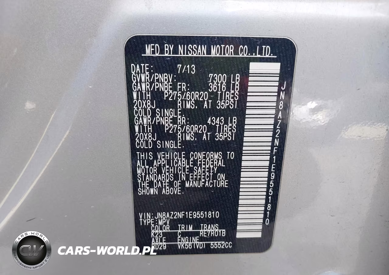 2014 Infiniti Qx80 VIN:JN8AZ2NF1E9551810 - 9