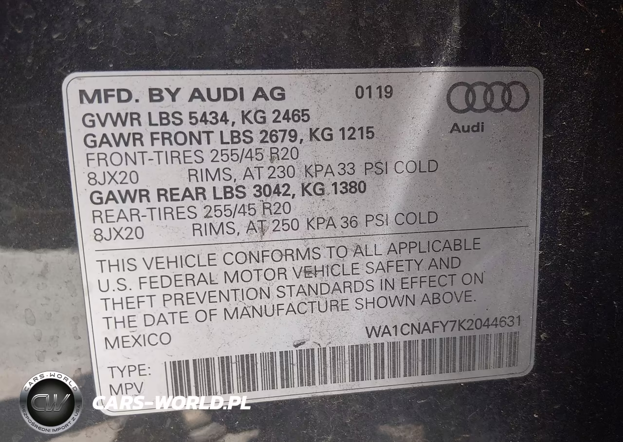 2019 Audi Q5 45 Premium VIN:WA1CNAFY7K2044631 - 9
