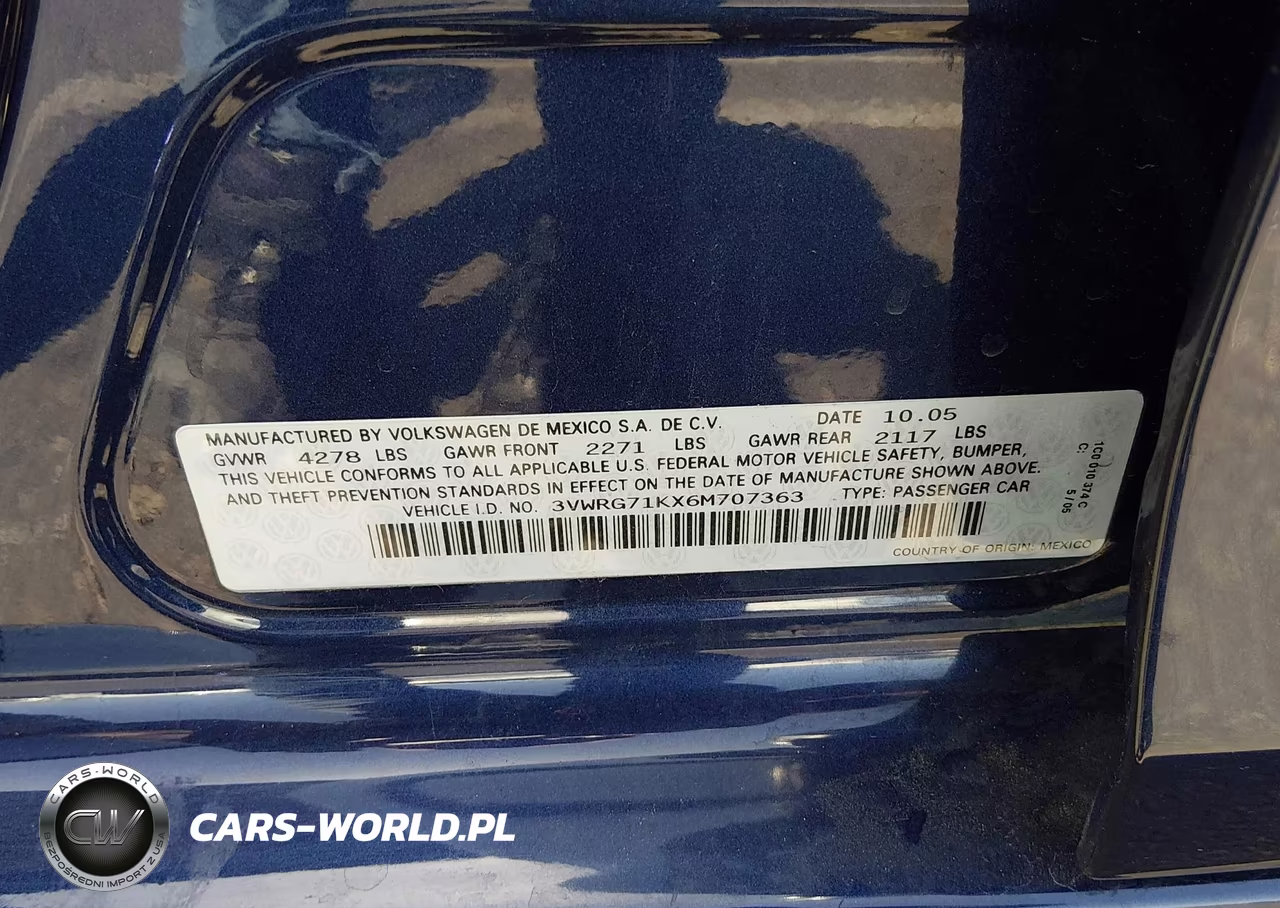2006 Volkswagen Jetta 2.5 VIN:3VWRG71KX6M707363 - 9