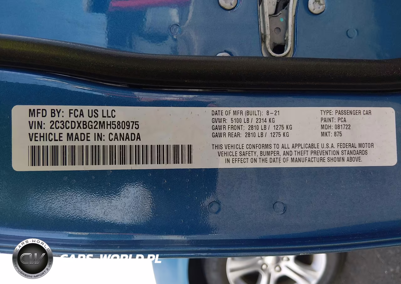 2021 Dodge Charger Sxt Rwd VIN:2C3CDXBG2MH580975 - 9