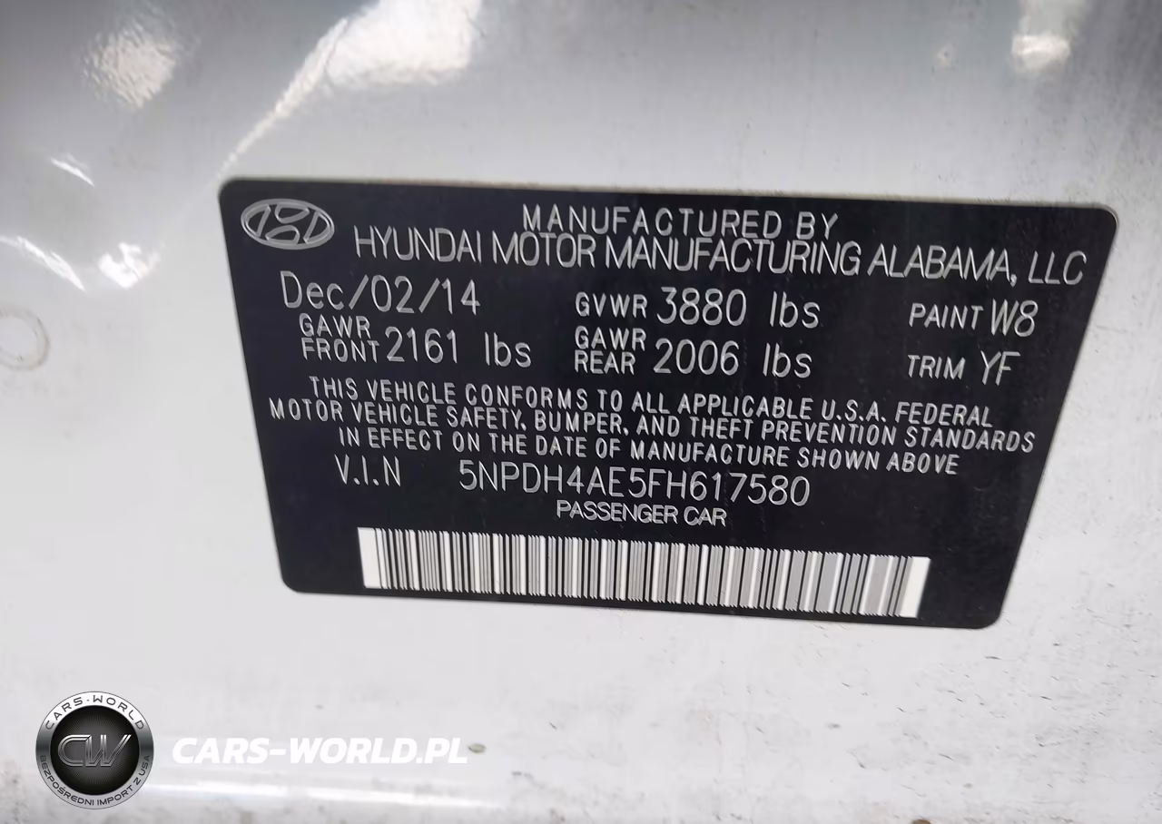 2015 Hyundai Elantra Se VIN:5NPDH4AE5FH617580 - 9