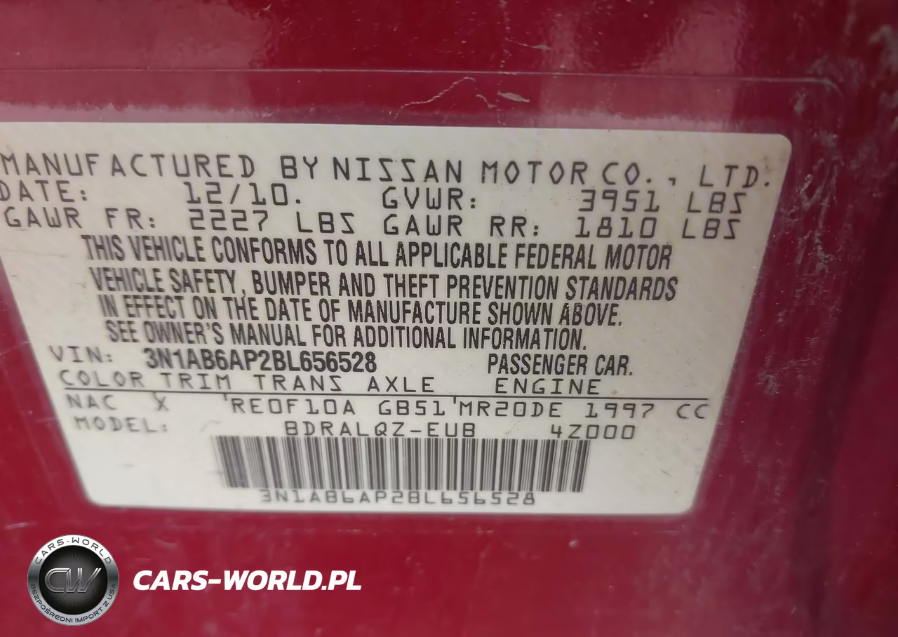 2011 Nissan Sentra 2.0 VIN:3N1AB6AP2BL656528 - 9