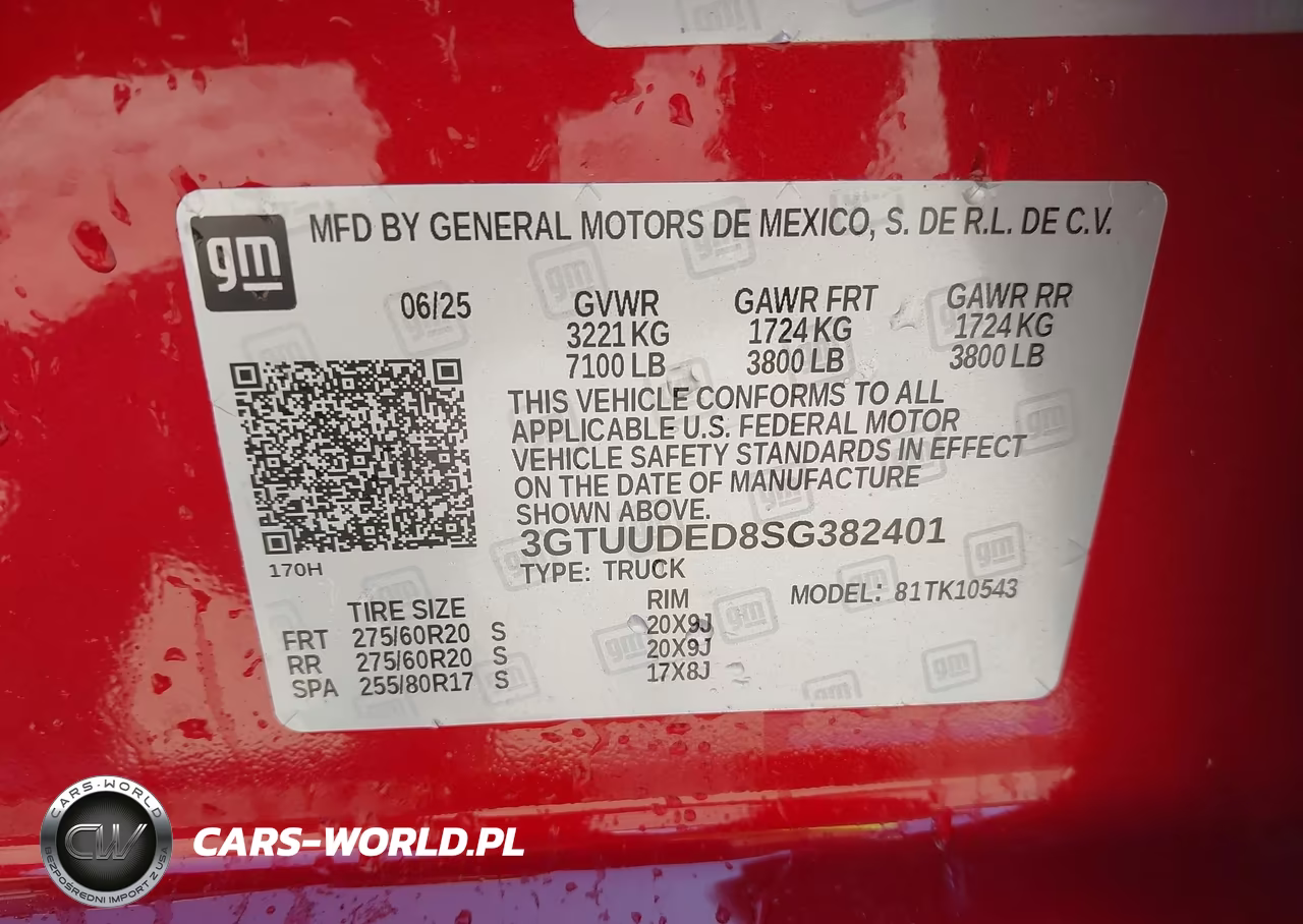 2025 GMC Sierra 1500 4Wd Short Box Slt VIN:3GTUUDED8SG382401 - 9