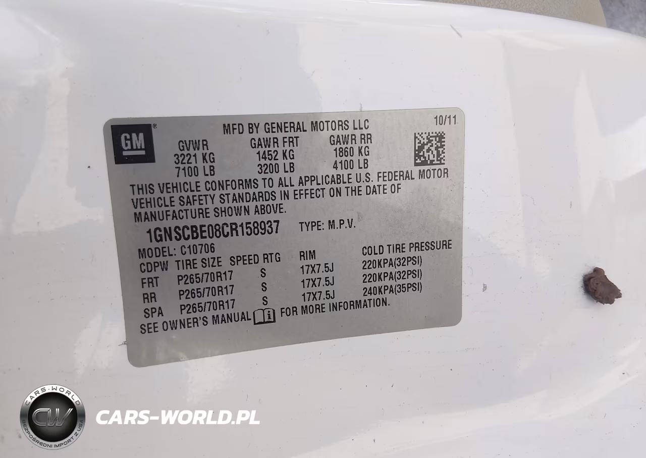 2012 Chevrolet Tahoe Lt VIN:1GNSCBE08CR158937 - 9