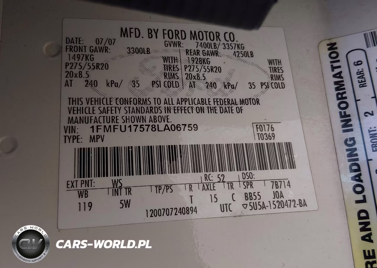 2008 Ford Expedition Eddie Bauer-King Ranch VIN:1FMFU17578LA06759 - 9