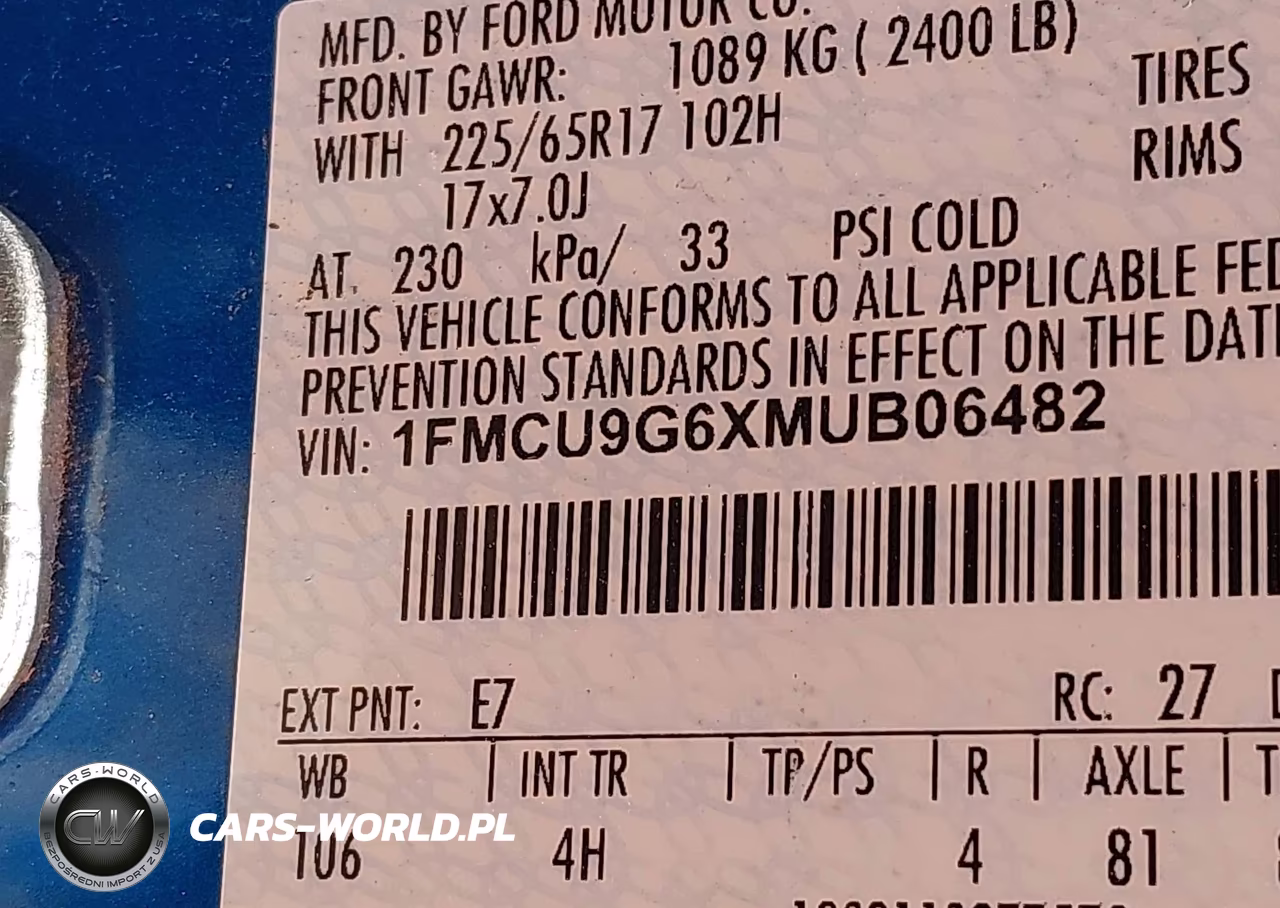 2021 Ford Escape Se VIN:1FMCU9G6XMUB06482 - 9