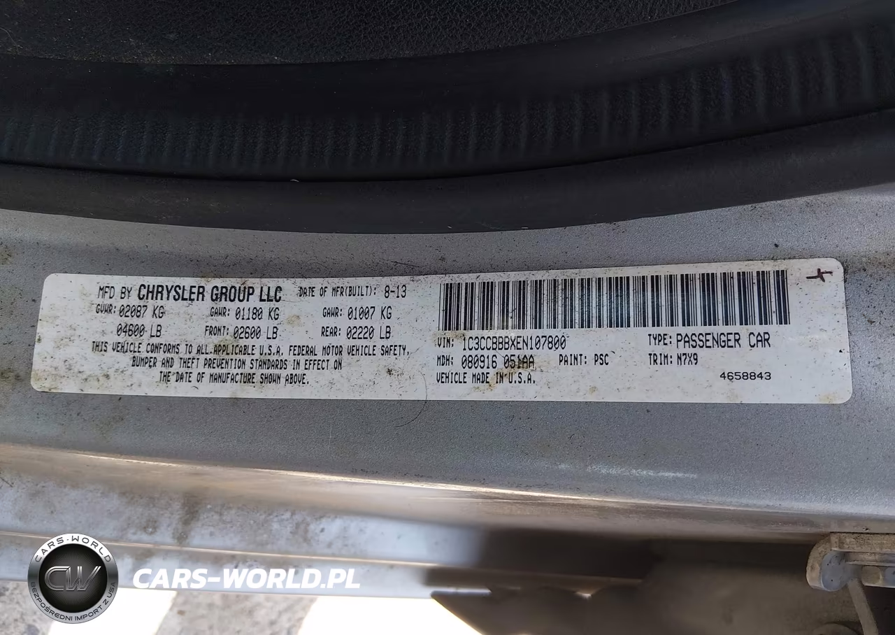 2014 Chrysler 200 Touring VIN:1C3CCBBBXEN107800 - 9
