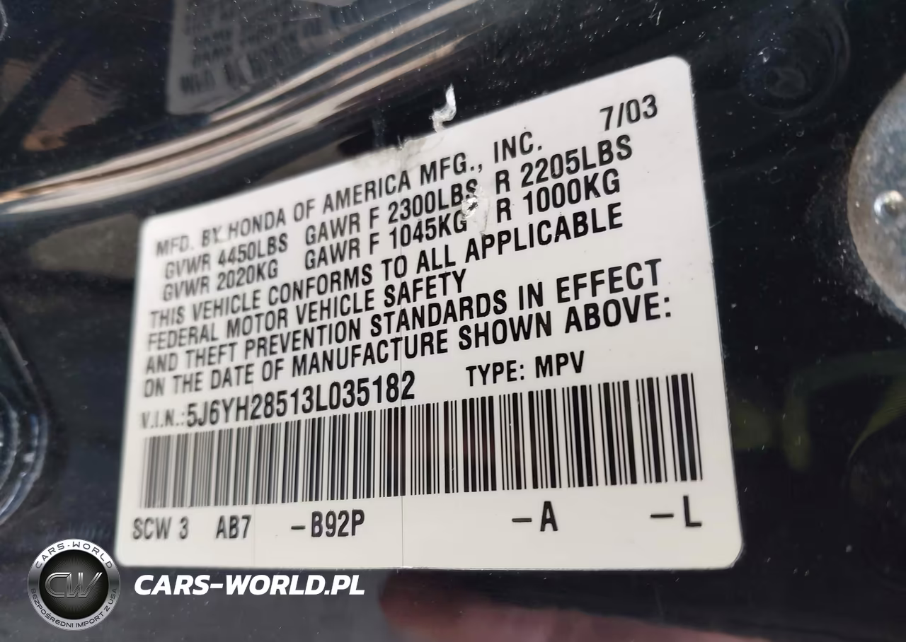 2003 Honda Element Ex VIN:5J6YH28513L035182 - 9