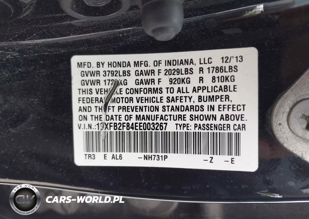 2014 Honda Civic Ex VIN:19XFB2F84EE003267 - 9