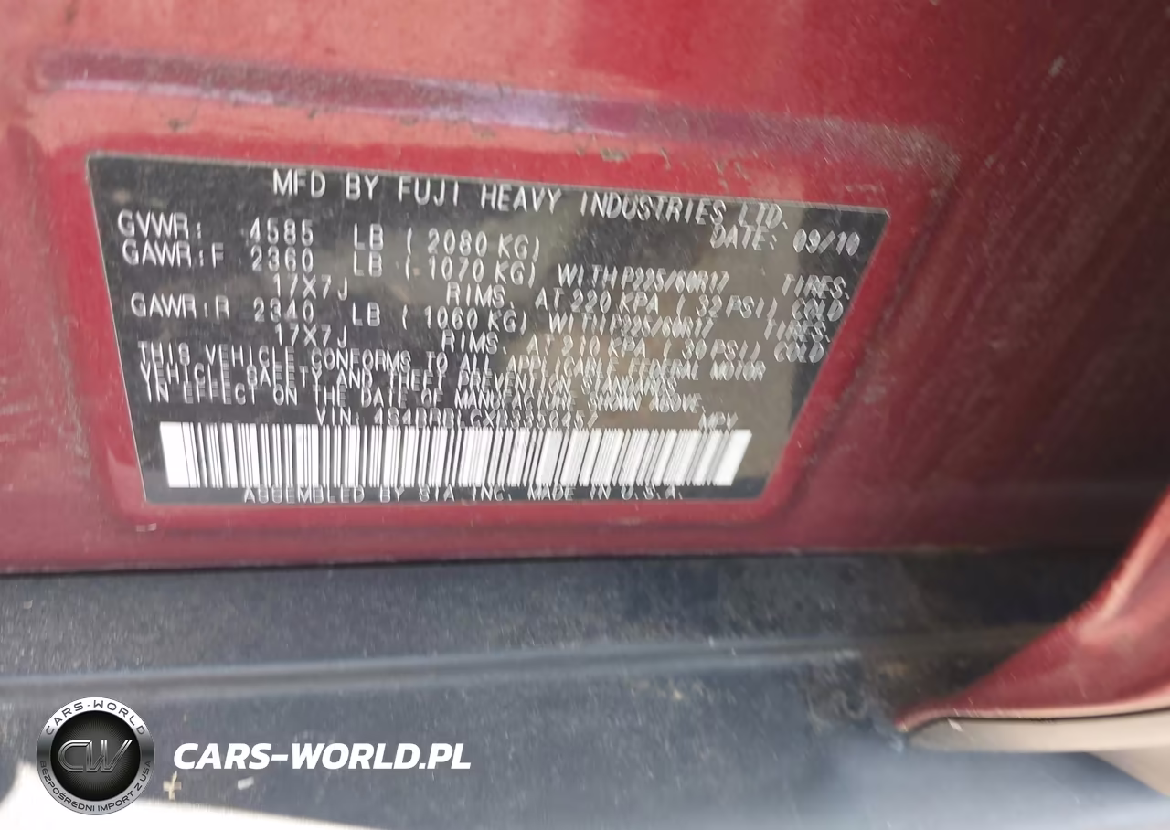 2011 Subaru Outback 2.5I Limited VIN:4S4BRBLCXB3350457 - 9