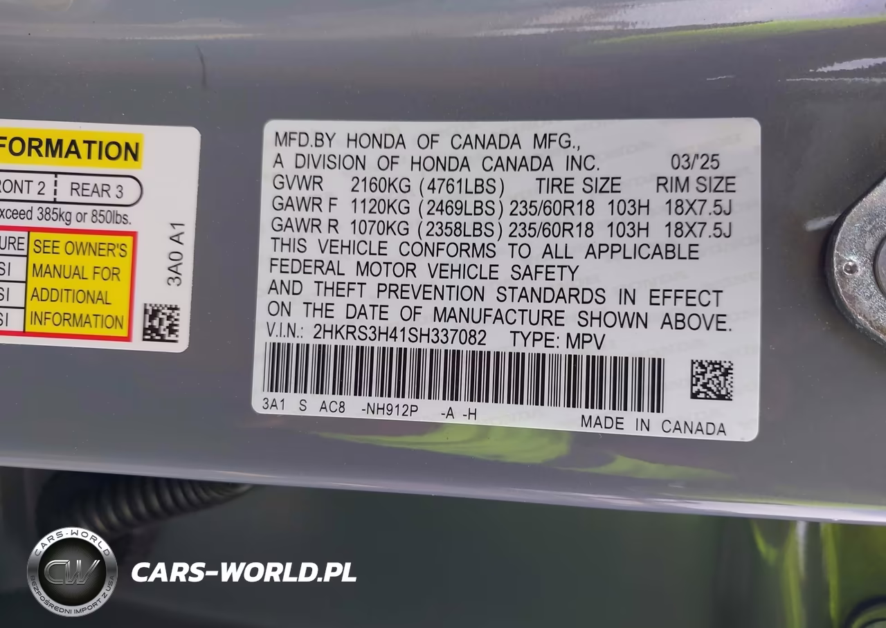2025 Honda Cr-V Ex 2Wd VIN:2HKRS3H41SH337082 - 9