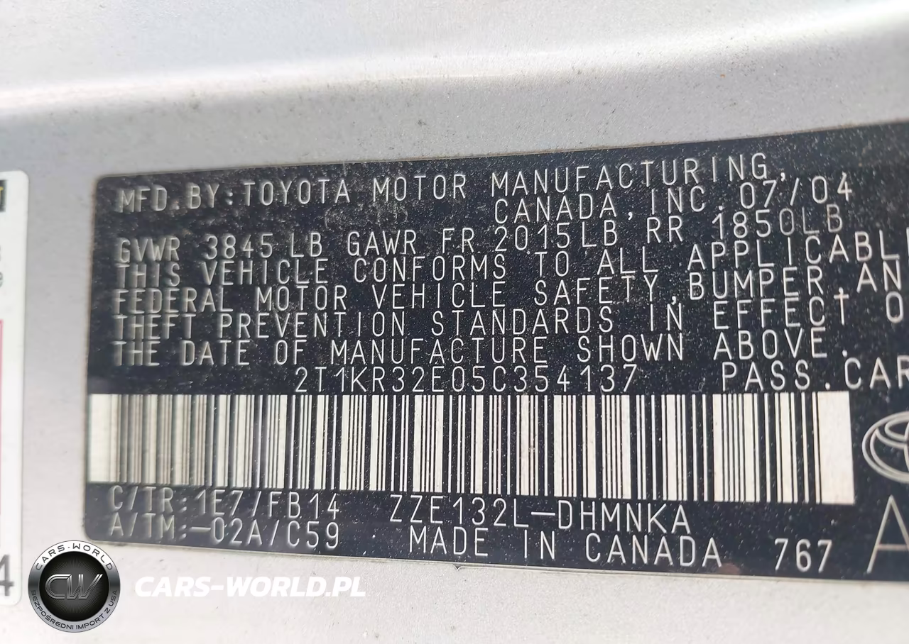 2005 Toyota Matrix Xr VIN:2T1KR32E05C354137 - 9