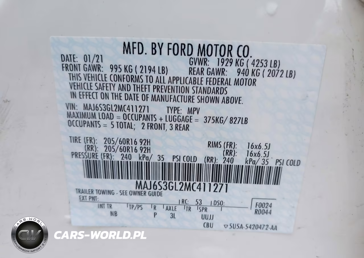 2021 Ford Ecosport Se VIN:MAJ6S3GL2MC411271 - 9