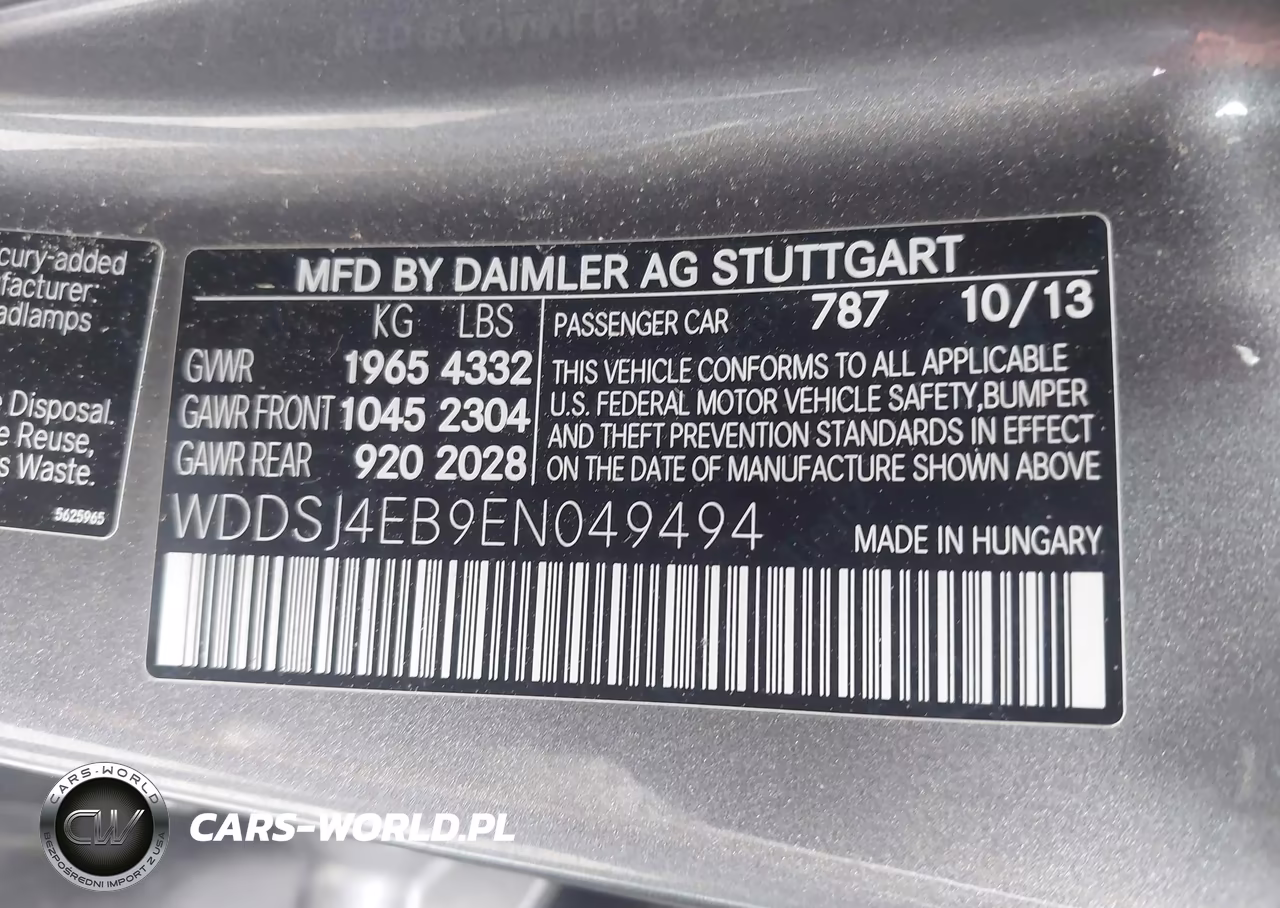 2014 Mercedes-Benz Cla 250 VIN:WDDSJ4EB9EN049494 - 9