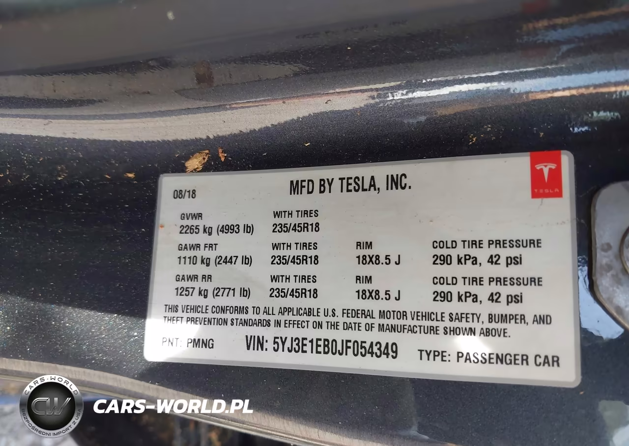 2018 Tesla Model 3 Long Range-Performance VIN:5YJ3E1EB0JF054349 - 9