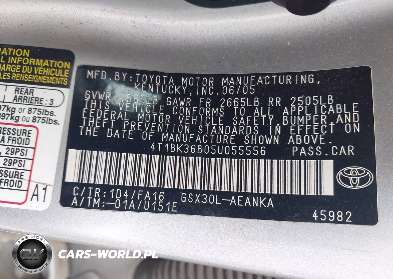 2005 Toyota Avalon Xl VIN:4T1BK36B05U055556 - 9