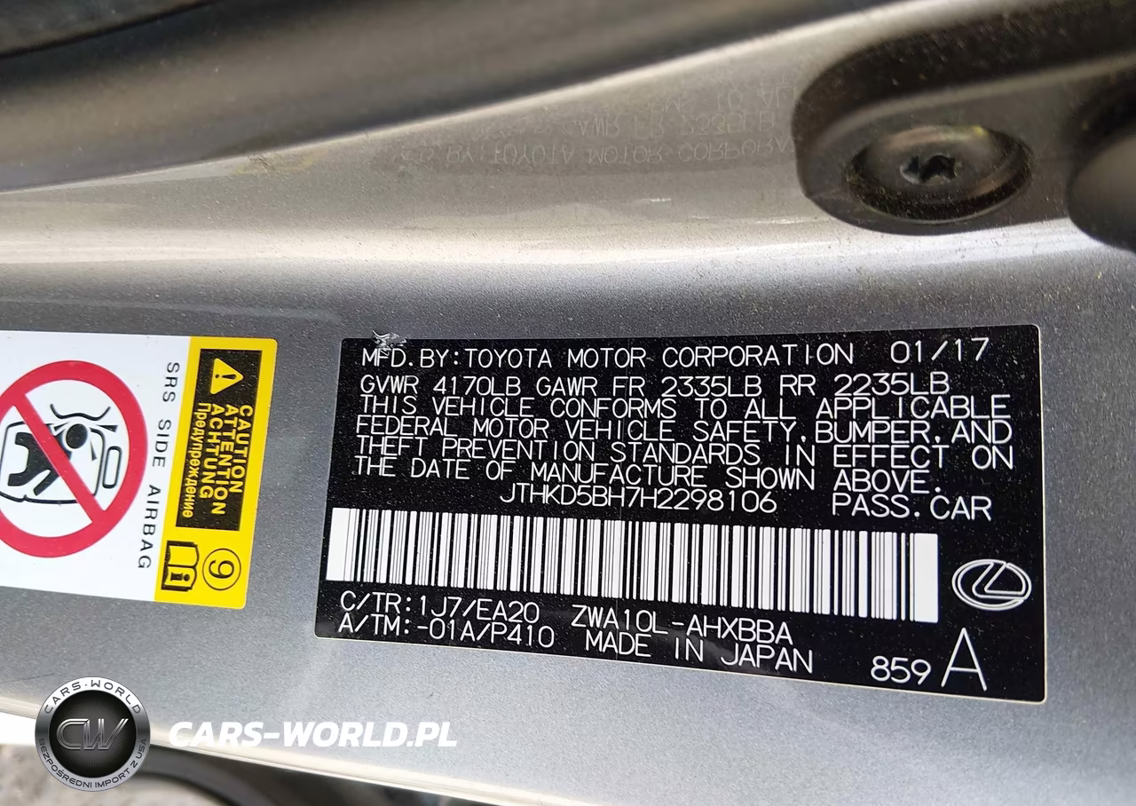 2017 Lexus Ct 200H VIN:JTHKD5BH7H2298106 - 9