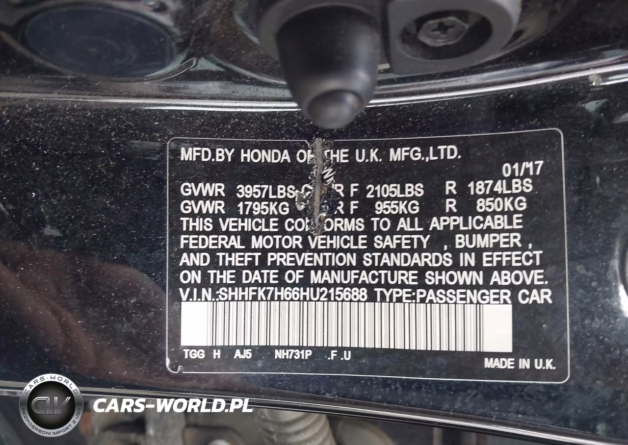 2017 Honda Civic Ex VIN:SHHFK7H66HU215688 - 9