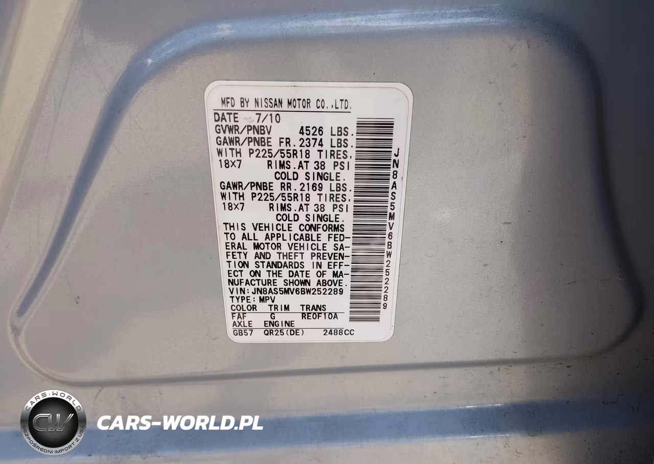 2011 Nissan Rogue Sv VIN:JN8AS5MV6BW252289 - 9
