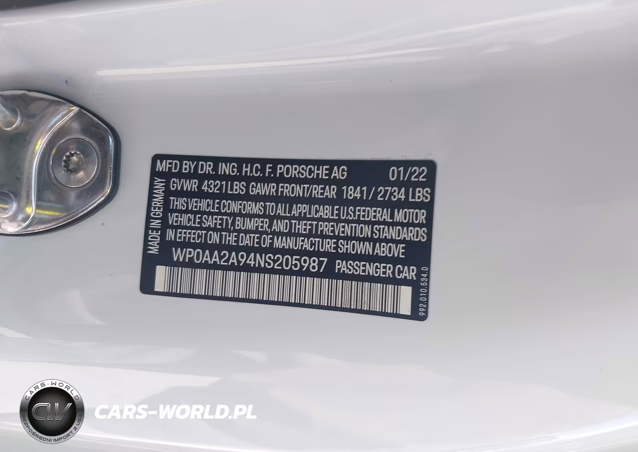 2022 Porsche 911 Carrera-Carrera 4 VIN:WP0AA2A94NS205987 - 9