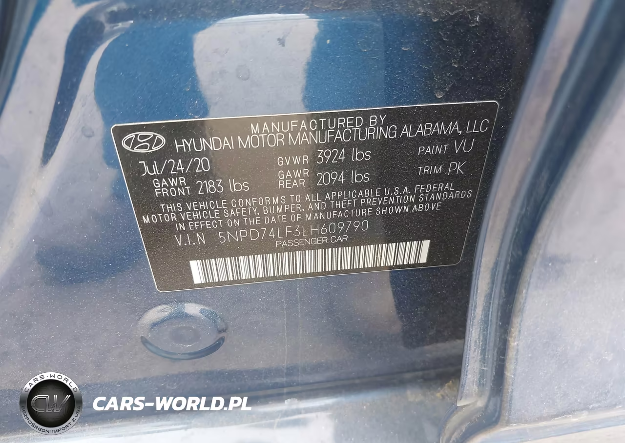 2020 Hyundai Elantra Se VIN:5NPD74LF3LH609790 - 9