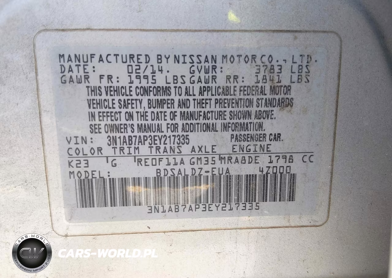 2014 Nissan Sentra Fe+ S-Fe+ Sv-S-Sl-Sr-Sv VIN:3N1AB7AP3EY217335 - 9
