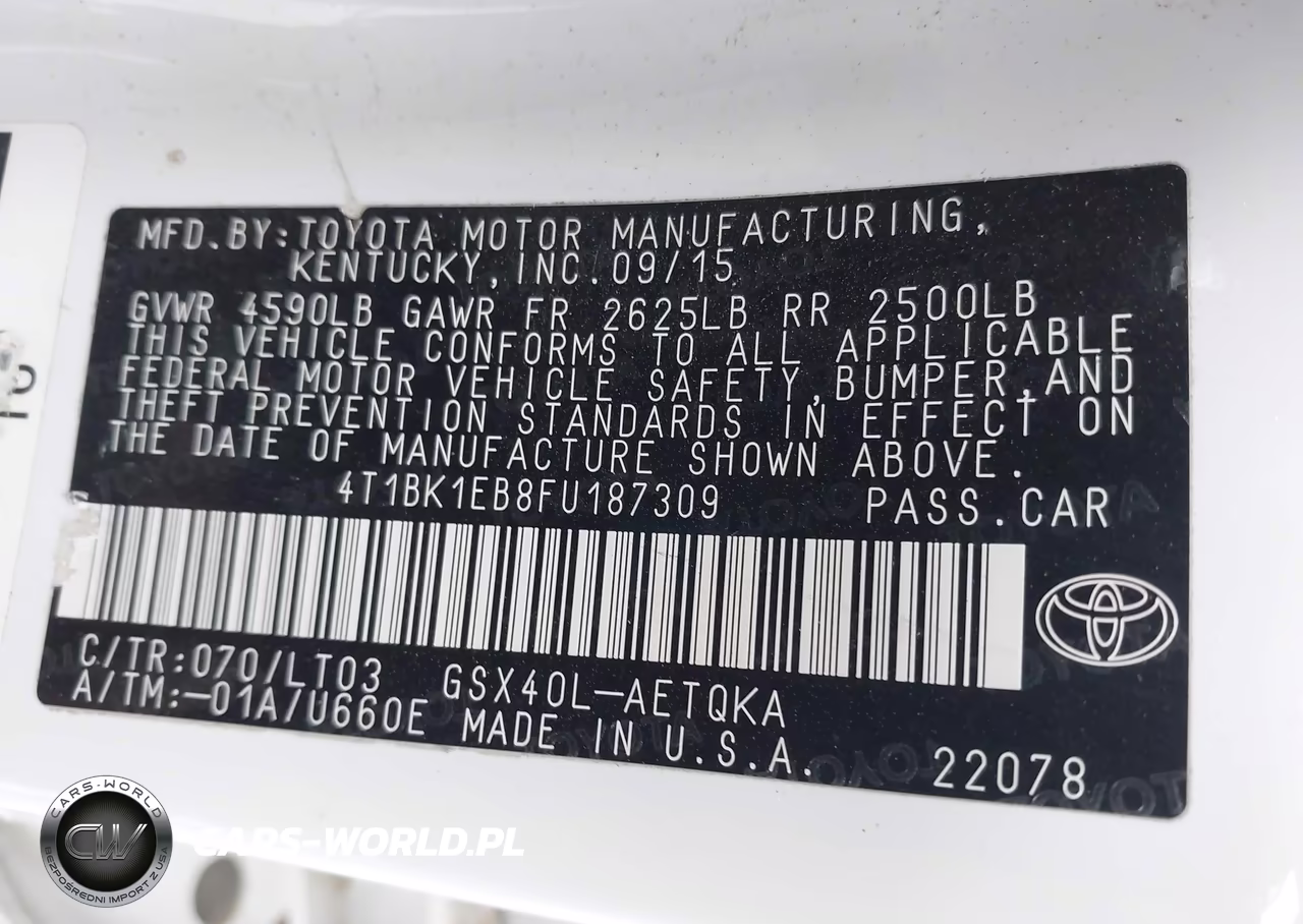 2015 Toyota Avalon Xle Touring VIN:4T1BK1EB8FU187309 - 9