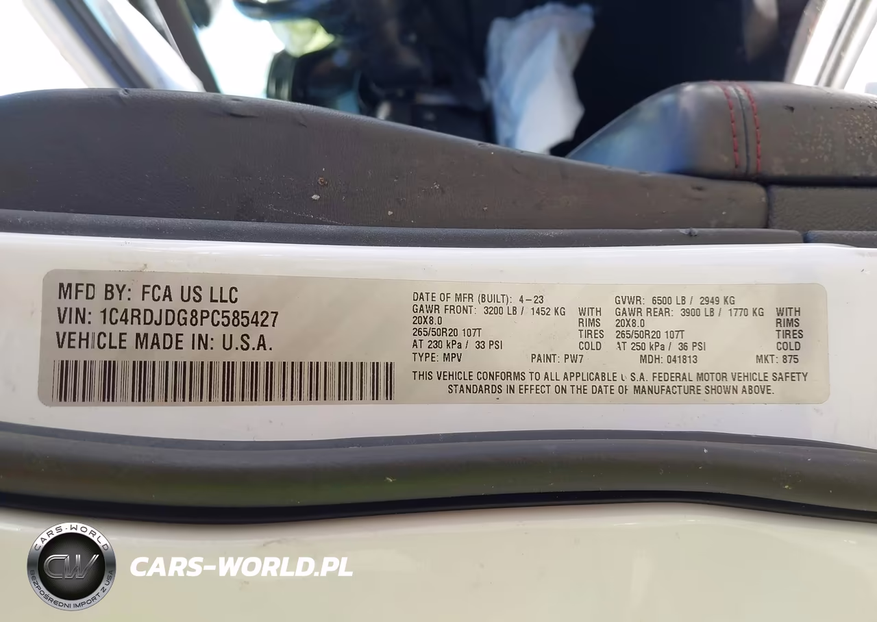 2023 Dodge Durango Gt Premium Awd VIN:1C4RDJDG8PC585427 - 9