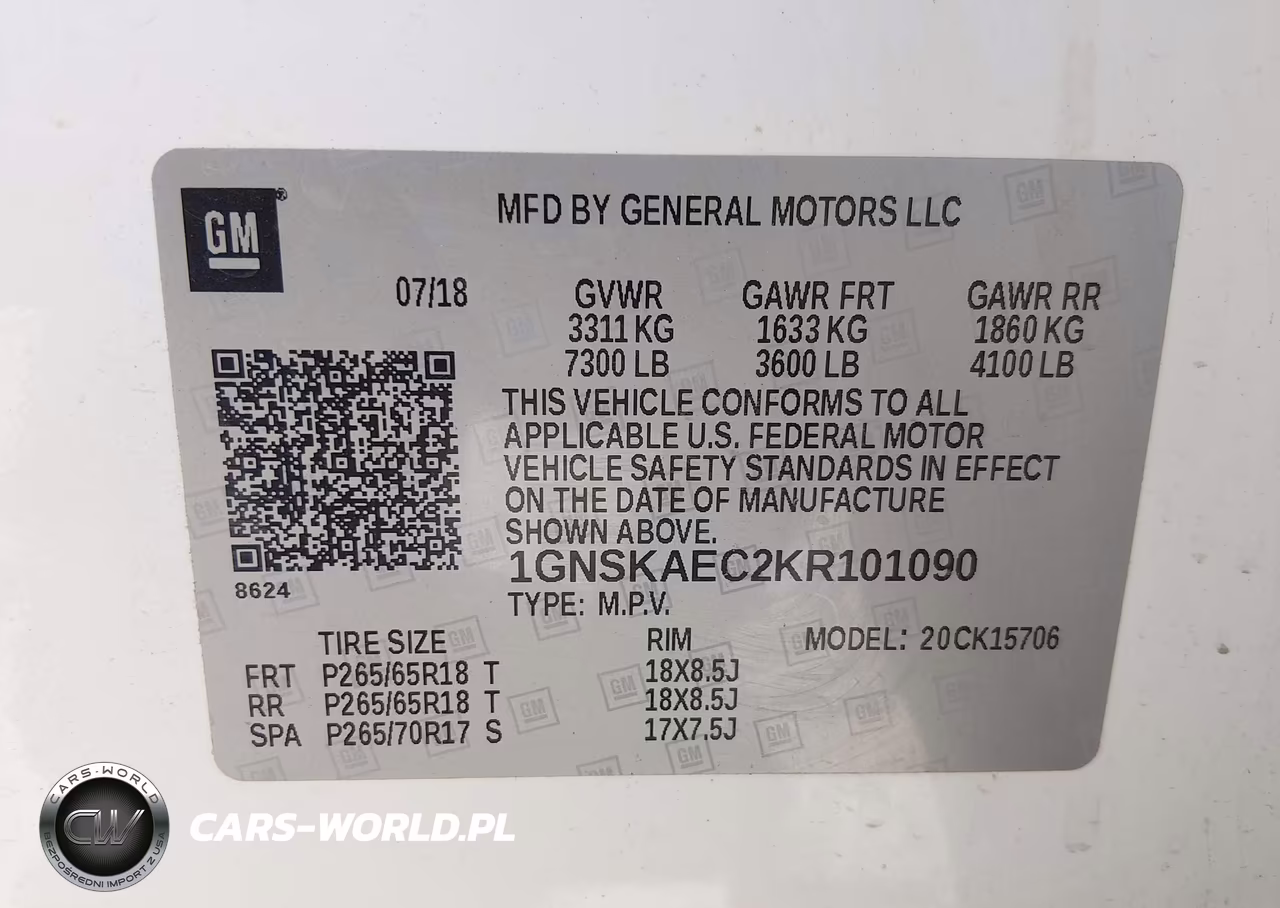 2019 Chevrolet Tahoe Ls VIN:1GNSKAEC2KR101090 - 9