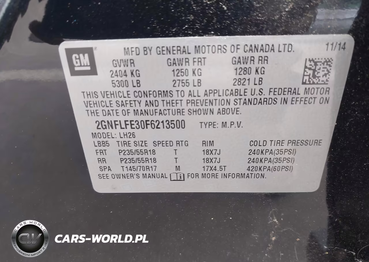 2015 Chevrolet Equinox 1Lt VIN:2GNFLFE30F6213500 - 9